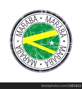 City of Maraba, Brazil postal rubber stamp, vector object over white background