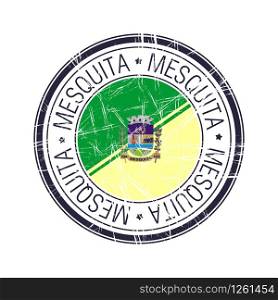 City of Mesquita, Brazil postal rubber stamp, vector object over white background