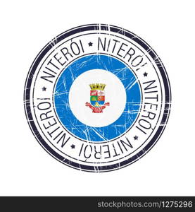 City of Niteroi, Brazil postal rubber stamp, vector object over white background