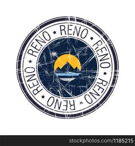 City of Reno, Nevada postal rubber stamp, vector object over white background