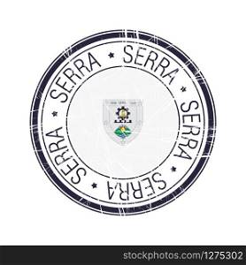 City of Serra, Brazil postal rubber stamp, vector object over white background