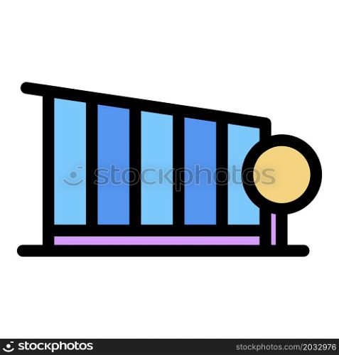 City park mall icon. Outline city park mall vector icon color flat isolated. City park mall icon color outline vector