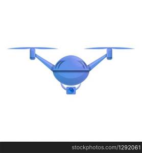 City police drone icon. Cartoon of city police drone vector icon for web design isolated on white background. City police drone icon, cartoon style
