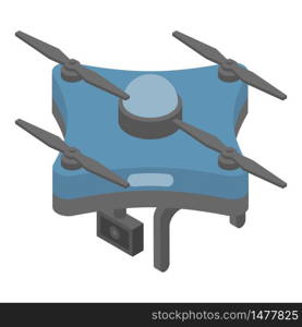 City police drone icon. Isometric of city police drone vector icon for web design isolated on white background. City police drone icon, isometric style