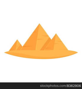 City pyramid icon cartoon vector. Cairo sand. Ancient egyptian. City pyramid icon cartoon vector. Cairo sand