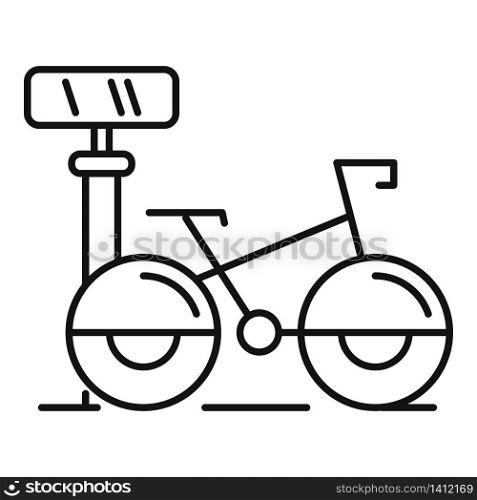 City rent bike icon. Outline city rent bike vector icon for web design isolated on white background. City rent bike icon, outline style