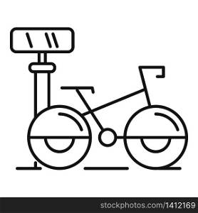 City rent bike icon. Outline city rent bike vector icon for web design isolated on white background. City rent bike icon, outline style