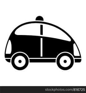 City self driving car icon. Simple illustration of city self driving car vector icon for web design isolated on white background. City self driving car icon, simple style