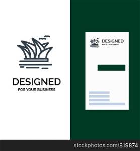 City sets, Culture, Harbor, Opera House, Sydney Grey Logo Design and Business Card Template