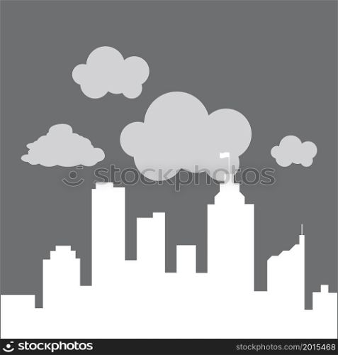 city silhouette. vector illustration in flat design