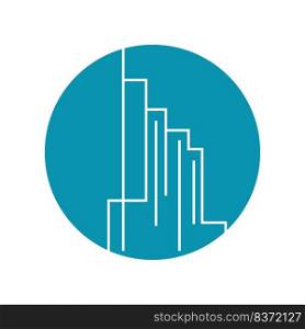 City skyline, city silhouette vector illustration in flat design