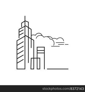 City skyline, city silhouette vector illustration in flat design