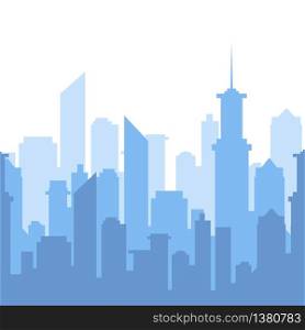 City skyline silhouette. Urban landscape. Vector illustration.. Vector illustration. City skyline silhouette. Urban landscape.