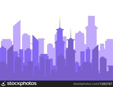 City skyline silhouette. Urban landscape. Vector illustration.. Vector illustration. City skyline silhouette. Urban landscape.