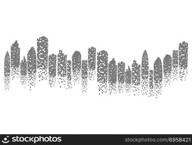 city skyline vector illustration. city skyline background vector illustration design