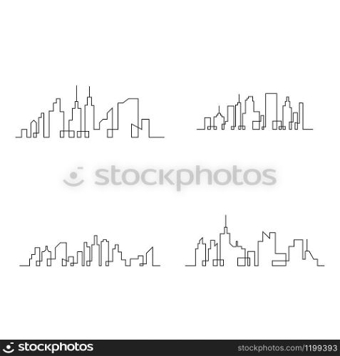 city skyline vector silhouette illustration