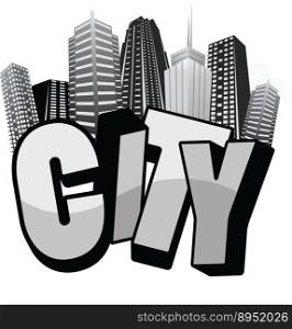 City text vector image