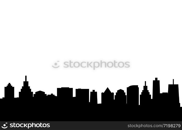 city urban landscape building white background vector illustration