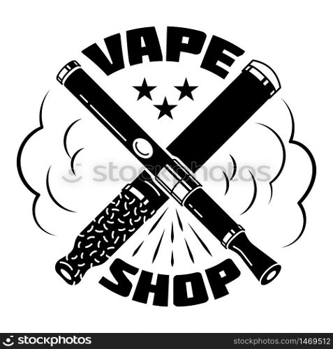 City vape shop logo. Simple illustration of city vape shop vector logo for web design isolated on white background. City vape shop logo, simple style