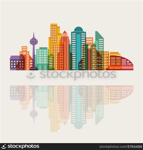 Cityscape abstract background with buildings.