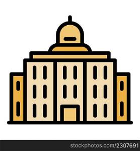 Cityscape parliament icon. Outline cityscape parliament vector icon color flat isolated. Cityscape parliament icon color outline vector