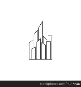 cityscape tower icon vector illustration template design