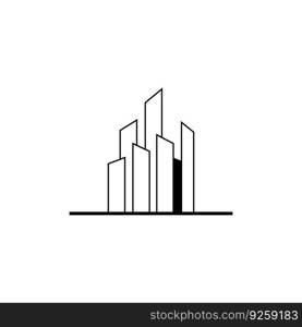 cityscape tower icon vector illustration template design