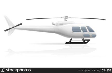 civilian passenger helicopter vector illustration isolated on white background