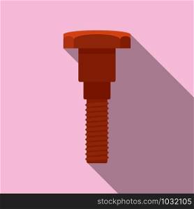Clamp screw bolt icon. Flat illustration of clamp screw bolt vector icon for web design. Clamp screw bolt icon, flat style