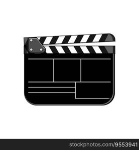 clapboard clapperboard cartoon. clap clapperboard, action director, slate camera clapboard clapperboard sign. isolated symbol vector illustration. clapboard clapperboard cartoon vector illustration