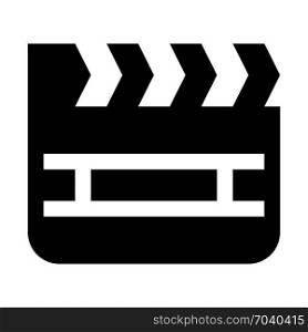 Clapperboard - Film making device, icon on isolated background