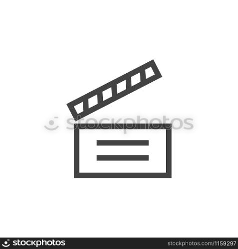 Clapperboard graphic design template vector isolated illustration. Clapperboard graphic design template vector illustration