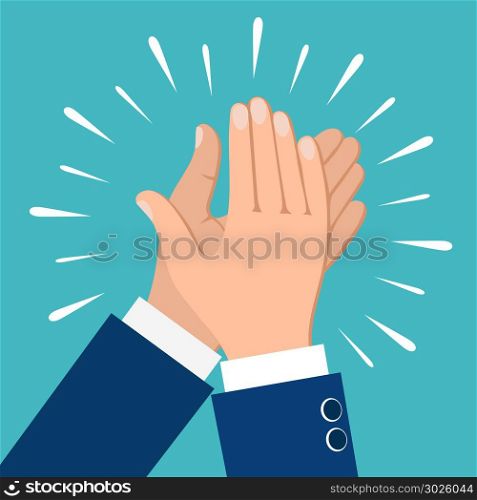 Clapping hands icon. Clapping hands. Business people applauding hands clap vector illustration