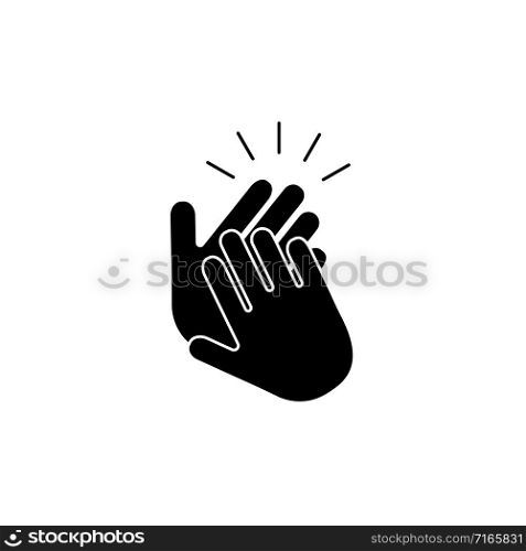 Clapping hands icon vector isolated on white background
