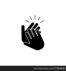 Clapping hands icon vector isolated on white background