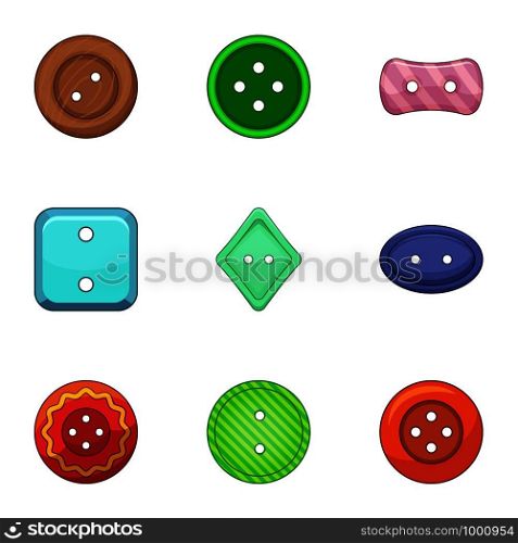 Clasp icons set. Cartoon set of 9 clasp vector icons for web isolated on white background. Clasp icons set, cartoon style