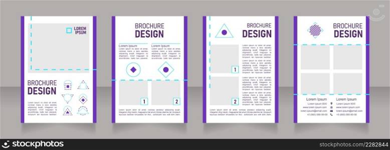 Class blank brochure design. Template set with copy space for text. Premade corporate reports collection. Editable 4 paper pages. Bahnschrift SemiLight, Bold SemiCondensed, Arial Regular fonts used. Class blank brochure design