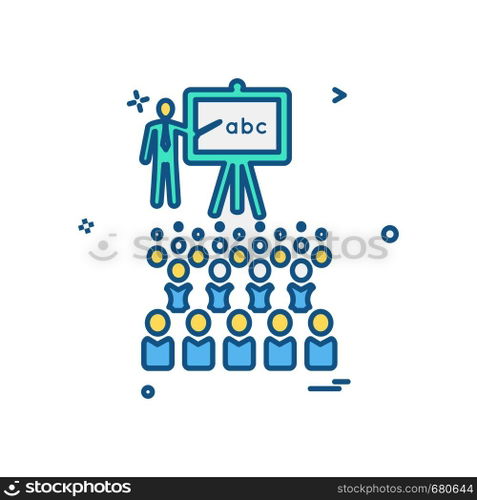 Class icon design vector