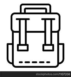 Classic backpack icon. Outline classic backpack vector icon for web design isolated on white background. Classic backpack icon, outline style