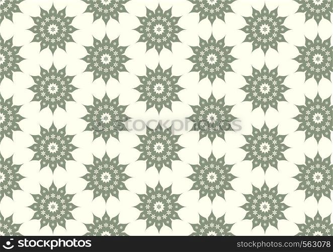 Classic blossom and modern bloom shape on light yellow background. Vintage and old flower seamless pattern style for design