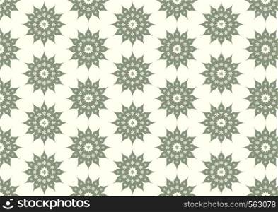 Classic blossom and modern bloom shape on light yellow background. Vintage and old flower seamless pattern style for design