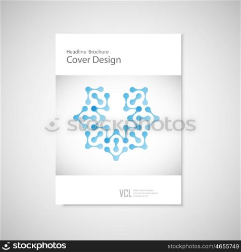 Classic brochure A4 with abstract figures. Modern connect pattern. Classic brochure A4 with abstract figures. Modern connect pattern.
