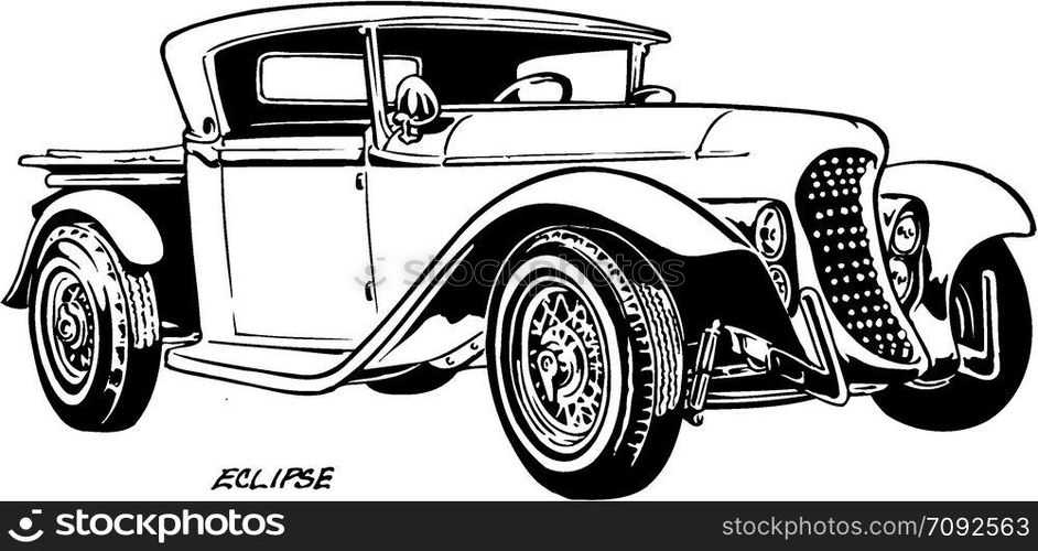 Classic car eclipse