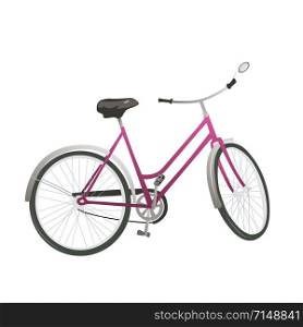 Classic City Bike Isolated Image Vector illustration, urban cycle. Classic City Bike Isolated Image Vector illustration isolated