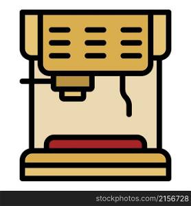Classic coffee machine icon. Outline classic coffee machine vector icon color flat isolated. Classic coffee machine icon color outline vector