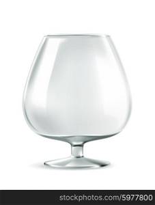 Classic cognac glass, whisky glass, bar ware, necessary accessories for parties, stylish vector illustration with good quality whiskey goblet is always devastated to the last drop