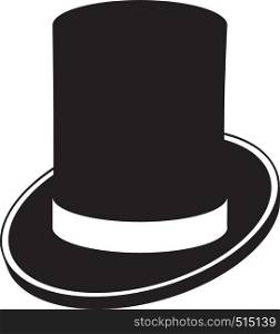 Classic elegant gentlemans top hat vector icon