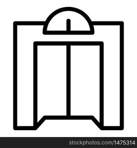Classic elevator icon. Outline classic elevator vector icon for web design isolated on white background. Classic elevator icon, outline style