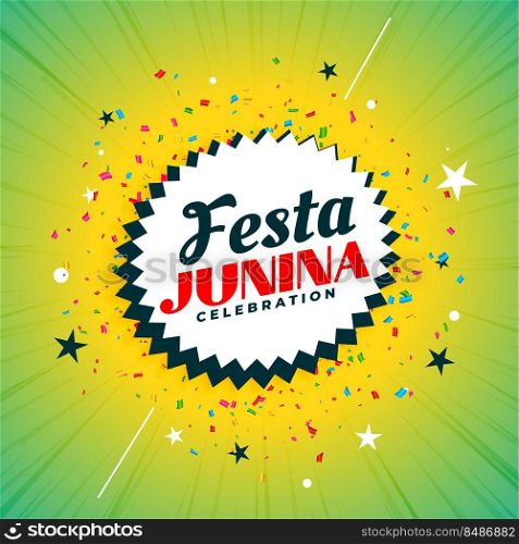 classic festa junina celebration greeting card design