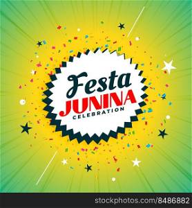classic festa junina celebration greeting card design